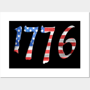 1776 Patriotic USA Colors Design Posters and Art